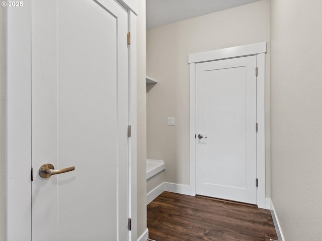 interior space featuring dark hardwood / wood-style flooring