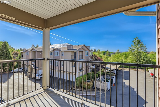 balcony with a residential view