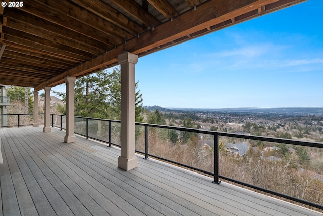 view of wooden terrace