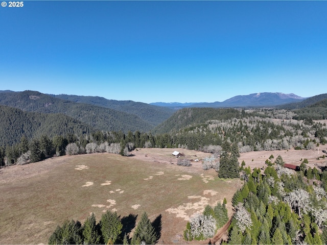 77220 Bar B L Ranch Rd, Westfir, OR 97492 - view of mountain backdrop with a heavily wooded area