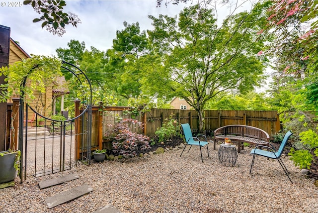 view of fenced backyard