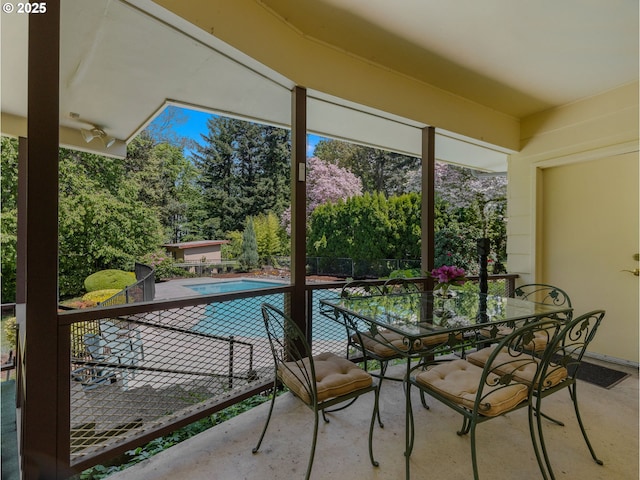 view of sunroom / solarium