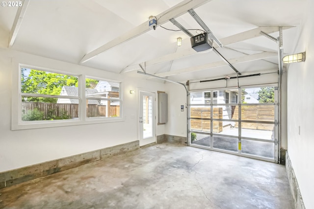7625 N Fowler Ave, Portland, OR 97217 - garage with a garage door opener and electric panel