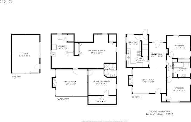 7625 N Fowler Ave, Portland, OR 97217 - property floor plan