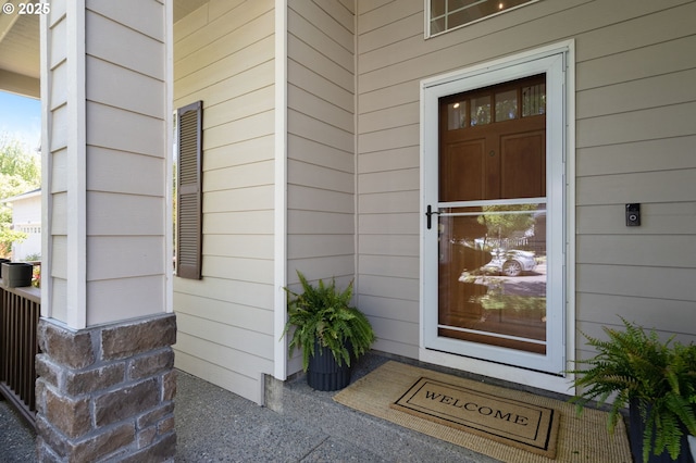 view of exterior entry