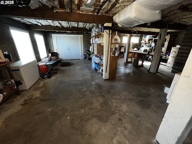view of basement