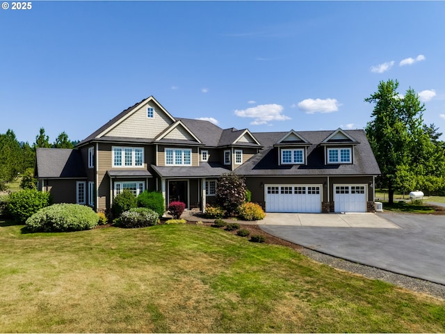83500 Enterprise Rd, Creswell, OR 97426 - view of front of house featuring concrete driveway, a front lawn, and an attached garage
