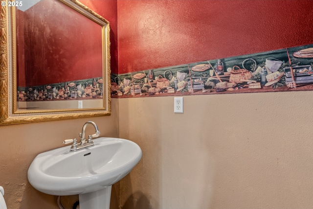4311 NW 419th St, Woodland, WA 98674 - bathroom with a sink and a textured wall