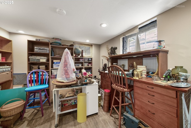7375 SW 185th Ave, Beaverton, OR 97007 - office area with wood finished floors and recessed lighting