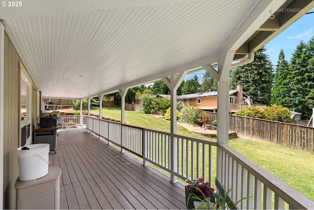 7375 SW 185th Ave, Beaverton, OR 97007 - wooden deck with a fenced backyard