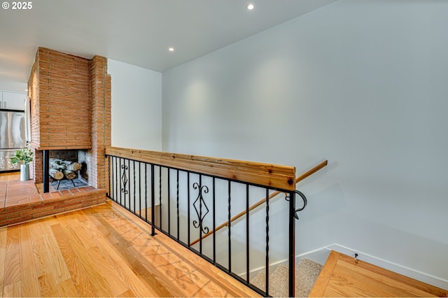 607 W 35th St, Vancouver, WA 98660 - stairway with wood finished floors and recessed lighting