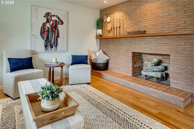 607 W 35th St, Vancouver, WA 98660 - living room with wood finished floors and brick wall