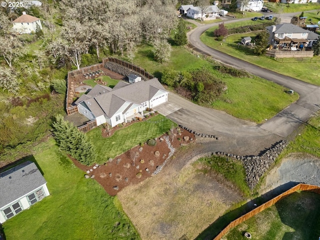 bird's eye view featuring a residential view