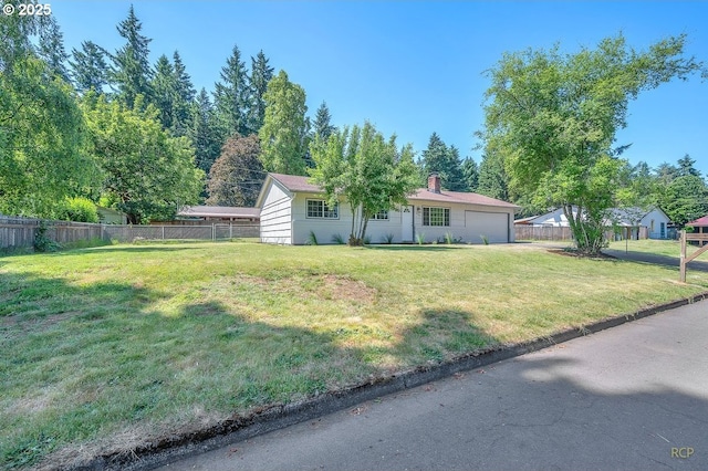 10105 NE 59th St, Vancouver, WA 98662 - ranch-style home with a chimney and an attached garage