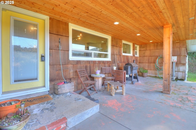 view of patio / terrace with area for grilling