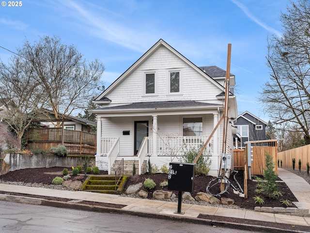 view of front of home featuring a porch