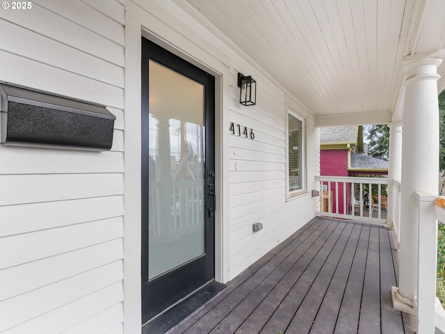 view of wooden deck