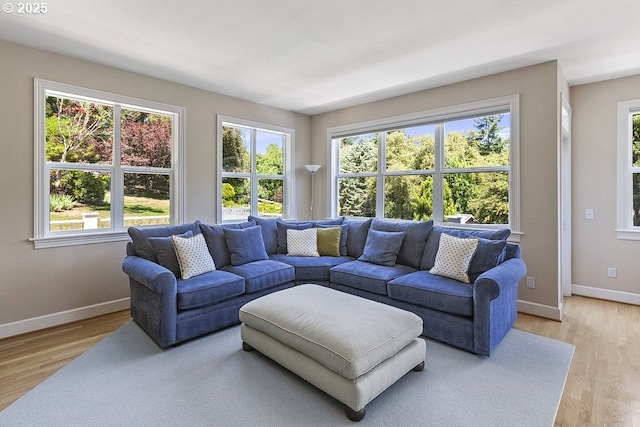 1221 SW Forest Meadows Way, Lake Oswego, OR 97034 - living area featuring light wood finished floors and baseboards