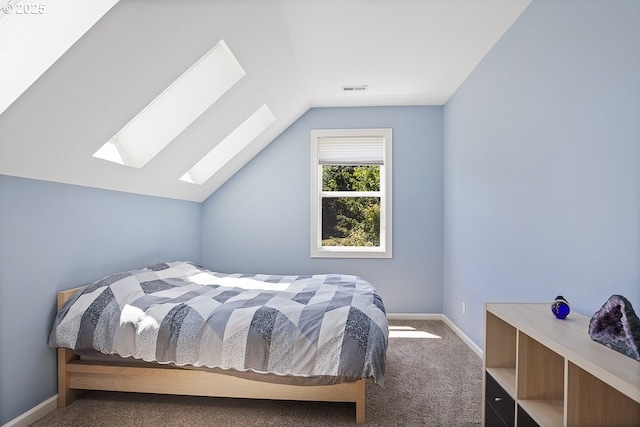 1221 SW Forest Meadows Way, Lake Oswego, OR 97034 - carpeted bedroom featuring a skylight and vaulted ceiling