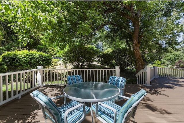 1221 SW Forest Meadows Way, Lake Oswego, OR 97034 - wooden terrace with outdoor dining space