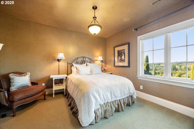 bedroom with carpet