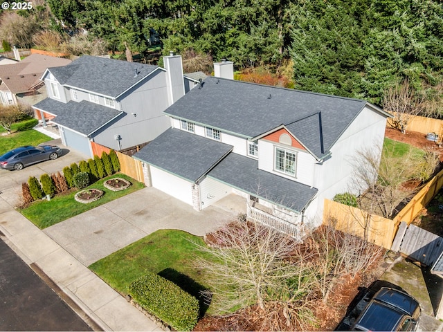 birds eye view of property