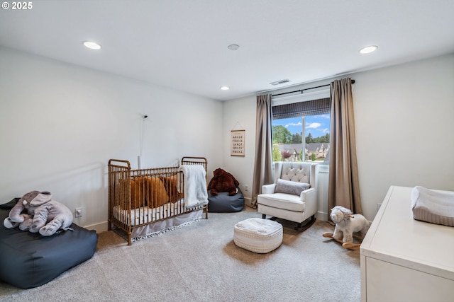 12703 NE 58th Ave, Vancouver, WA 98686 - bedroom featuring recessed lighting, carpet, and a nursery area