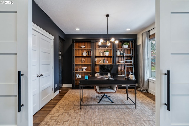 12703 NE 58th Ave, Vancouver, WA 98686 - home office featuring wood finished floors, baseboards, and recessed lighting