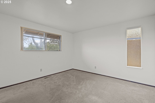 carpeted spare room with plenty of natural light