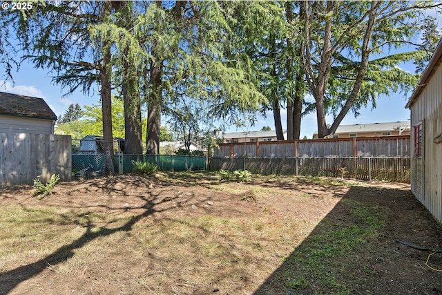 view of fenced backyard