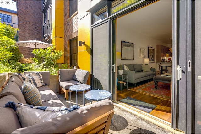 balcony with outdoor lounge area