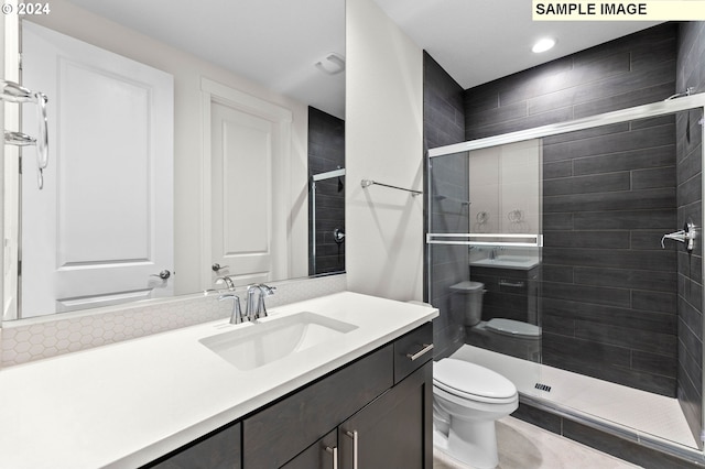 4206 NE 188th St Lot 328, Vancouver, WA 98686 - bathroom with a stall shower, vanity, and toilet