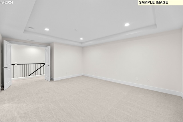4206 NE 188th St Lot 328, Vancouver, WA 98686 - spare room with light carpet, baseboards, a raised ceiling, and recessed lighting