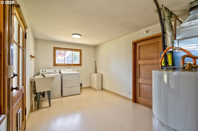 3406 E 12th St, Vancouver, WA 98660 - laundry room with separate washer and dryer and water heater