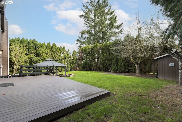 7134 SW 184th Pl, Beaverton, OR 97007 - view of grassy yard featuring a gazebo and a deck