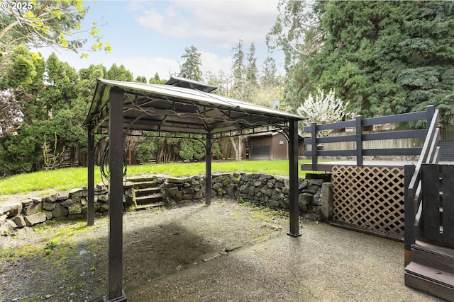7134 SW 184th Pl, Beaverton, OR 97007 - view of patio / terrace featuring a gazebo