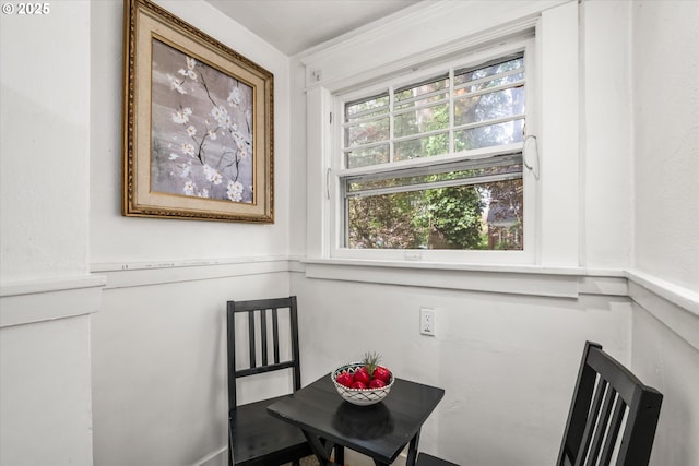 view of dining room