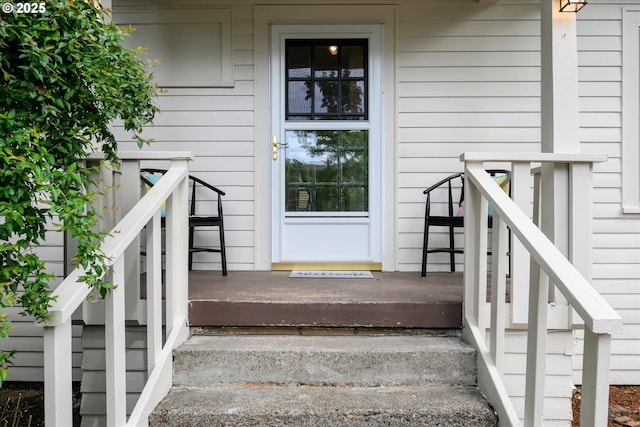 view of doorway to property