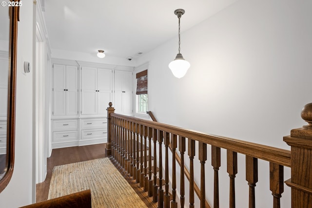 4108 NE 30th Ave Unit A & B, Portland, OR 97211 - corridor featuring an upstairs landing and dark wood-style floors