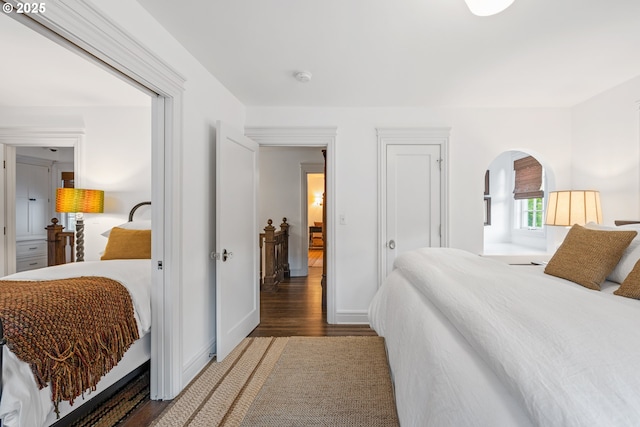 4108 NE 30th Ave Unit A & B, Portland, OR 97211 - bedroom featuring wood finished floors, baseboards, and a closet