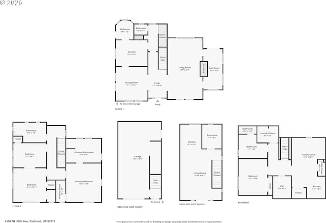 4108 NE 30th Ave Unit A & B, Portland, OR 97211 - floor plan / room layout