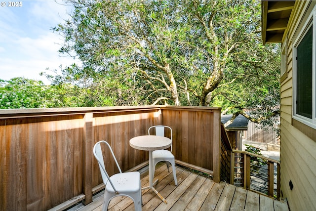 view of wooden terrace