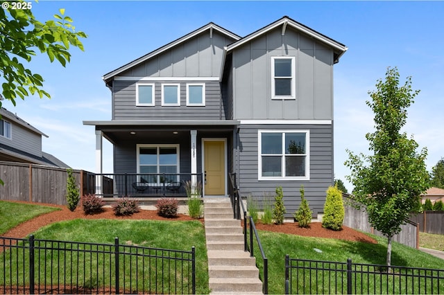 17085 SE Troge Rd, Happy Valley, OR 97086 - view of front of property with covered porch and board and batten siding