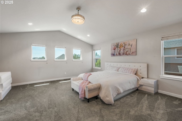 17085 SE Troge Rd, Happy Valley, OR 97086 - carpeted bedroom featuring lofted ceiling and recessed lighting