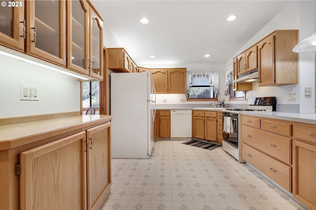 kitchen featuring white appliances