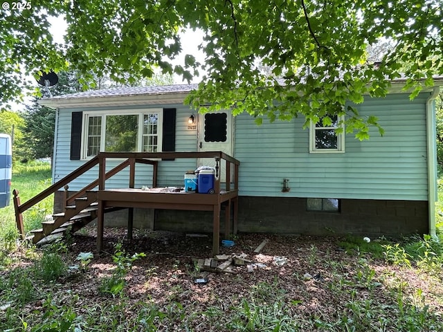940 Rowe St, Reedsport, OR 97467 - back of property featuring a wooden deck