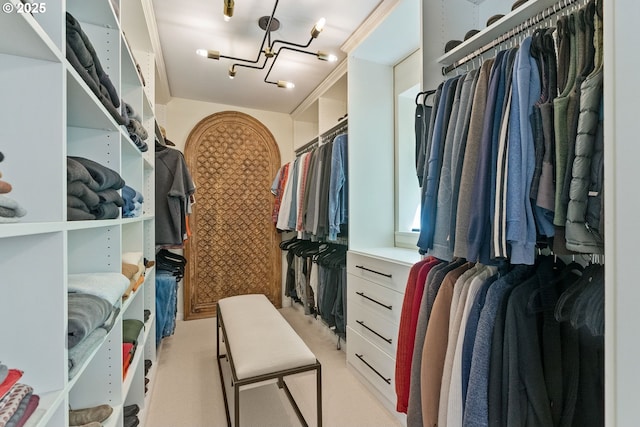 2917 Westview Cir, Lake Oswego, OR 97034 - walk in closet with a chandelier