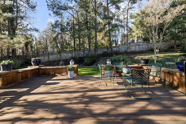 view of patio with a deck