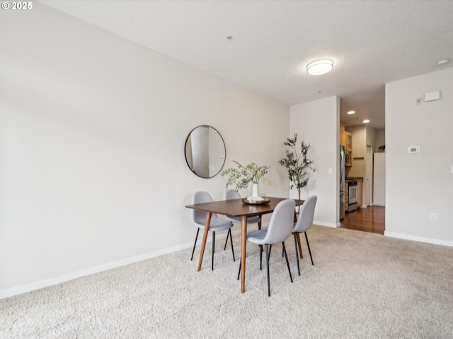 8710 SW 147th Ter Unit 104, Beaverton, OR 97007 - dining space featuring carpet floors and recessed lighting