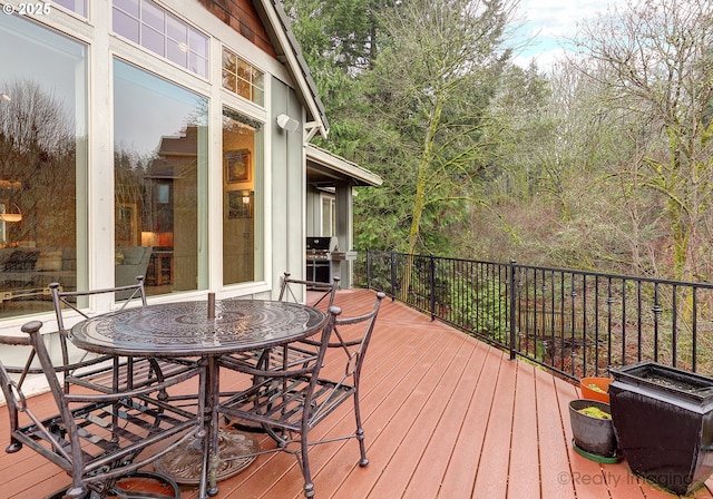 view of wooden deck